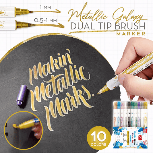 桜 Geisha Metallic Galaxy Dual Tip Brush Marker